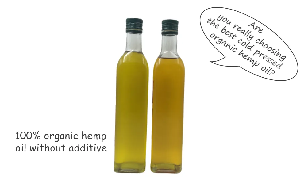 ¿Está realmente eligiendo el mejor aceite de cáñamo orgánico prensado en frío? 2 cold pressed organic hemp oil