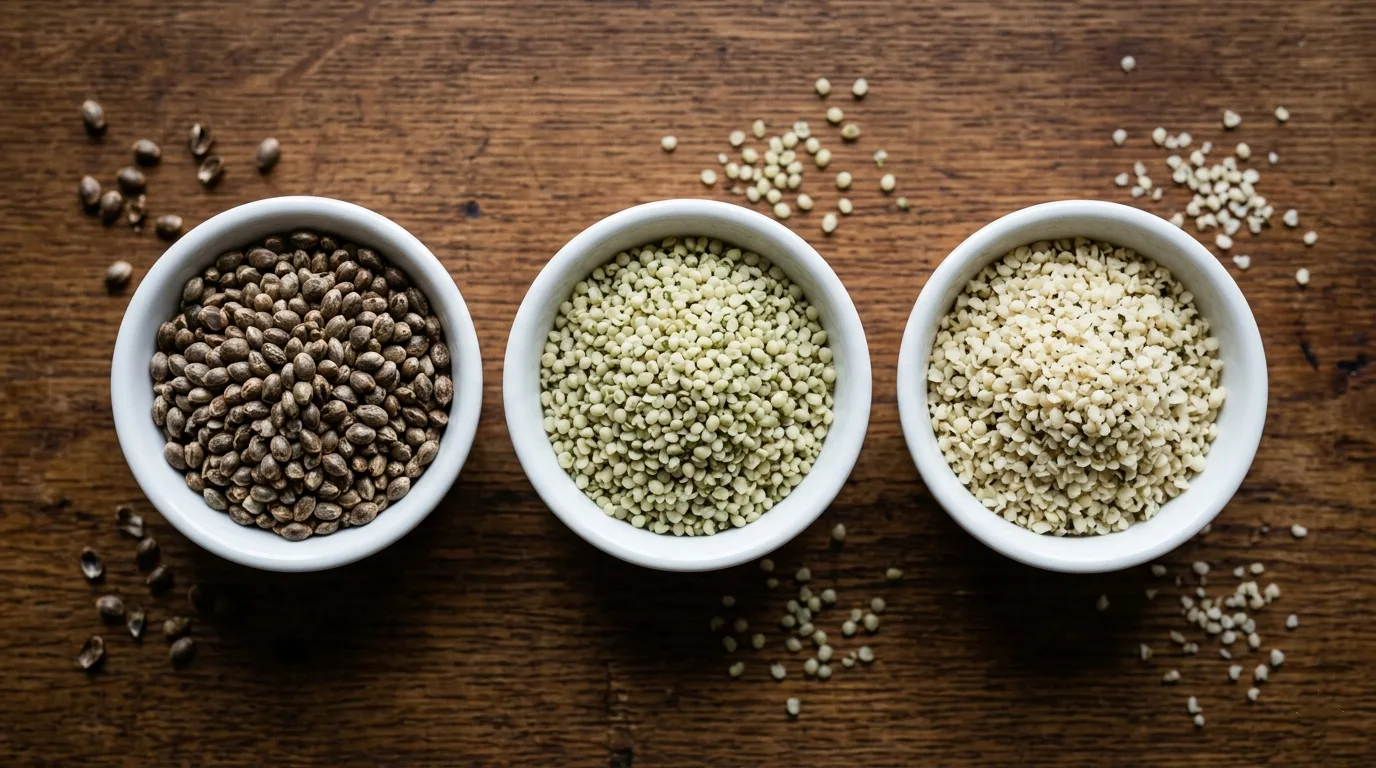Semillas de cáñamo 3mm vs Corazones de cáñamo vs Semillas de cáñamo enteras: una comparación detallada 9 Hemp Seeds 3mm vs Hemp Hearts vs Whole Hemp Seeds A Detailed Comparison