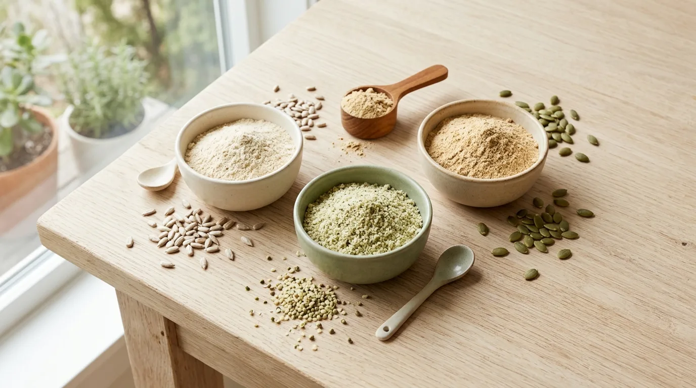 Proteína de girasol vs proteína de cáñamo vs proteína de calabaza: ¿qué proteína vegetal es la adecuada para ti? 3 Sunflower Protein vs Hemp Protein vs Pumpkin Protein Which Plant Protein Is Right for You