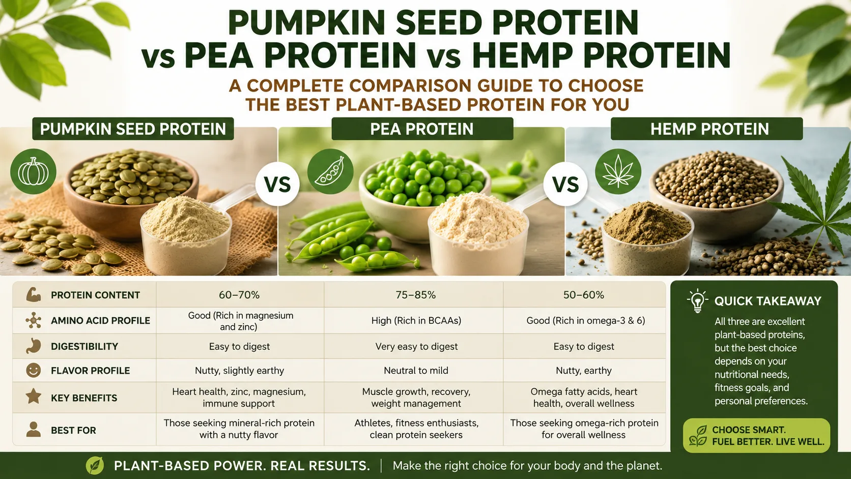 Calabaza vs guisante vs cáñamo: comparativa de proteínas 3 Pumpkin Protein vs Pea Protein vs Hemp Protein Which Plant Protein Wins